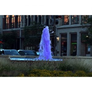 Northwestern Wildcats Postcard Painting the Town Purple at Fountain Square NU0041