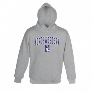 Adult Hooded Sweatshirt  with Tackle Twill Sewn on Lettering