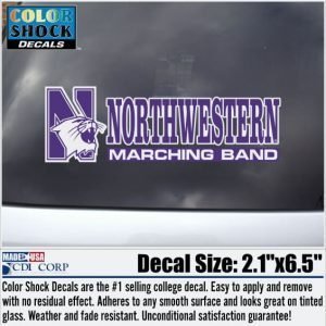 Northwestern University Marching Band Outside Application Decal