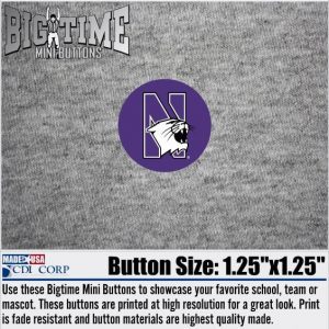 Northwestern University Button with N-cat Design 1.25"