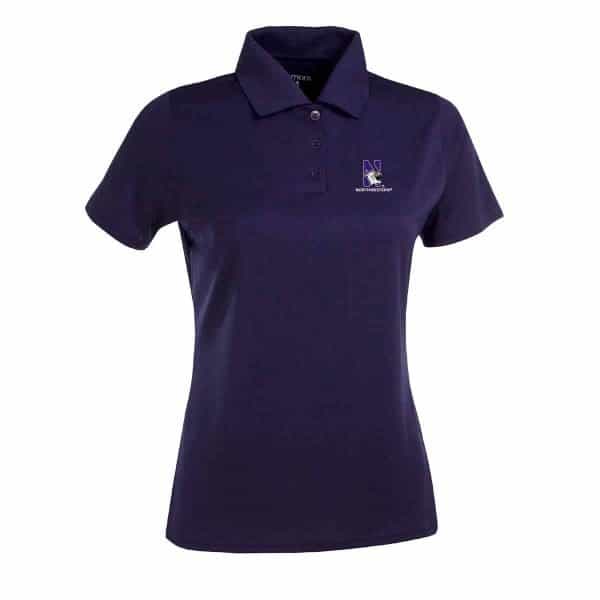 Northwestern Widcats Antigua  Women's Purple Polo Shirt        Women's Exceed 100222