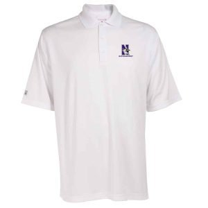 Northwestern Widcats Antigua  Men's White Polo Shirt    Exceed 100210