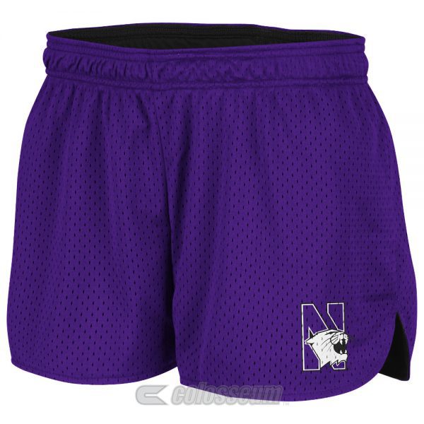 Northwestern Wildcats Colosseum Women's Black Twist Mesh Short