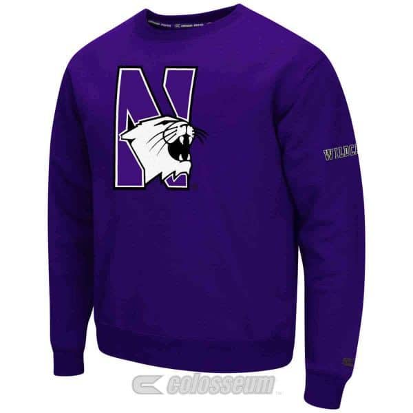 Northwestern Wildcats Colosseum Men's Purple Zone Crewneck