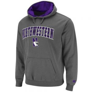 Northwestern Wildcats Colosseum Men's Charcoal Grey Automatic Pullover Hoodie
