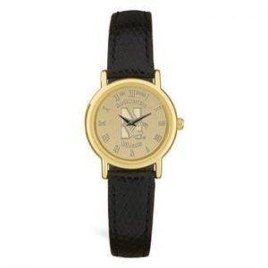 Northwestern Wildcats Mascot Design Gold Medallion Ladies Wristwatch