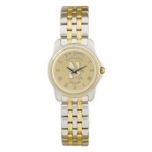 Northwestern Wildcats Mascot Design Gold Medallion Ladies Wristwatch