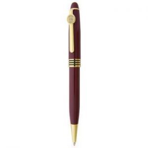 Northwestern Wildcats Mascot Design Gold Medallion Signature Series Pen Burgundy Lacquer
