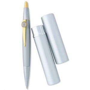 Northwestern Wildcats Mascot Design Silver Medallion Pen In A Tube