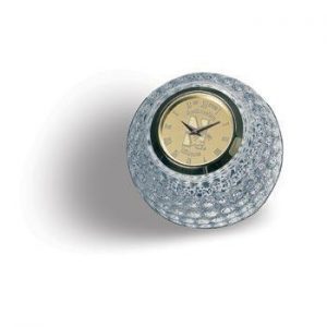 Northwestern Wildcats Mascot Design Gold Medallion Golf Ball Clock
