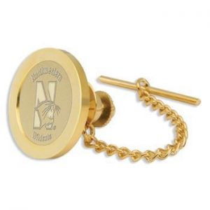 Northwestern Wildcats Mascot Design Gold Medallion Tie Tac