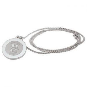Northwestern Wildcats Mascot Design Silver Medallion Pendant Necklace