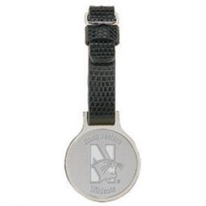 Northwestern Wildcats Mascot Design Silver Medallion Bag Tag