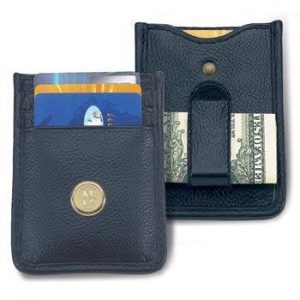 Northwestern Wildcats Mascot Design Gold Medallion Money Clip/Card Holder