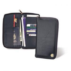 Northwestern Wildcats Mascot Design Gold Medallion Passport Wallet