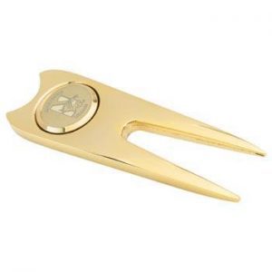 Northwestern Wildcats Mascot Design Gold Medallion Divot Repair Tool