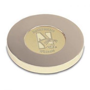 Northwestern Wildcats Mascot Design Gold Medallion Paperweight