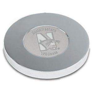 Northwestern Wildcats Mascot Design Silver Medallion Paperweight