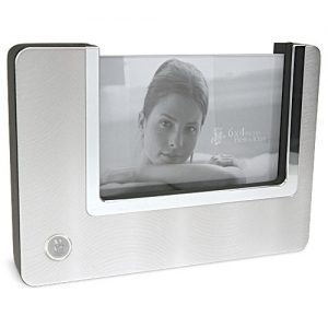 Northwestern Wildcats Mascot Design Silver Medallion Silver Swirl Finish Aluminum Picture Frame