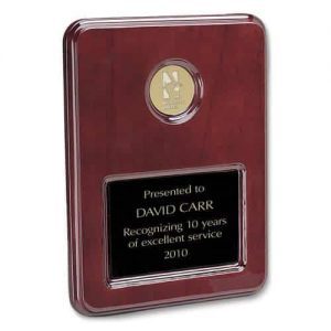 Northwestern Wildcats Mascot Design Gold Medallion Piano Wood Finish Plaque   