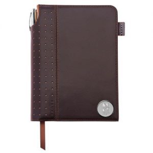 Northwestern Wildcats Mascot Design Silver Medallion Leatherette Cross Journal