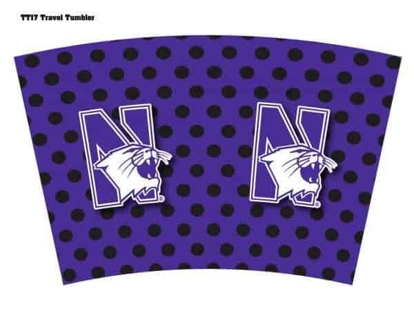 Northwestern Wildcats Polka Dot Travel Tumbler