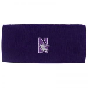 Northwestern Wildcats Purple Knit Headband with N-Cat Design
