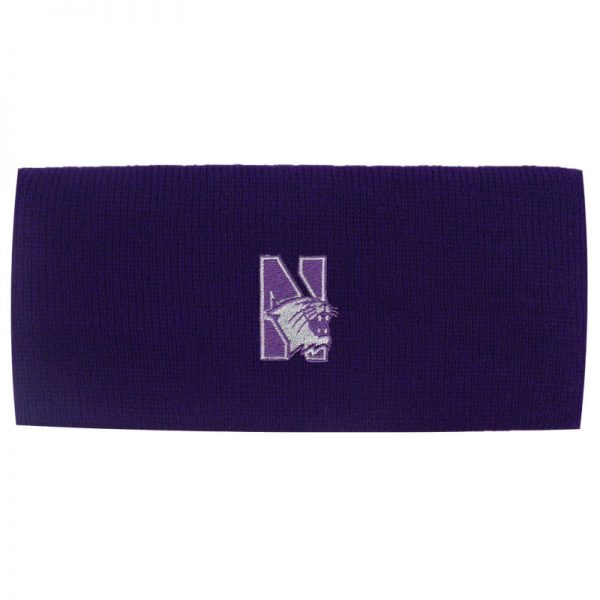 Northwestern Wildcats Purple Knit Headband with N-Cat Design