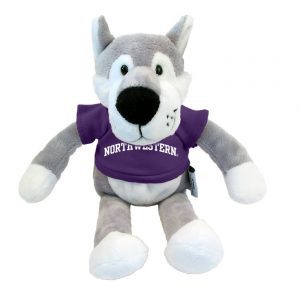 Northwestern Wildcats Wildbunch Wildcat Wearing Purple "Northwestern" Tee Shirt