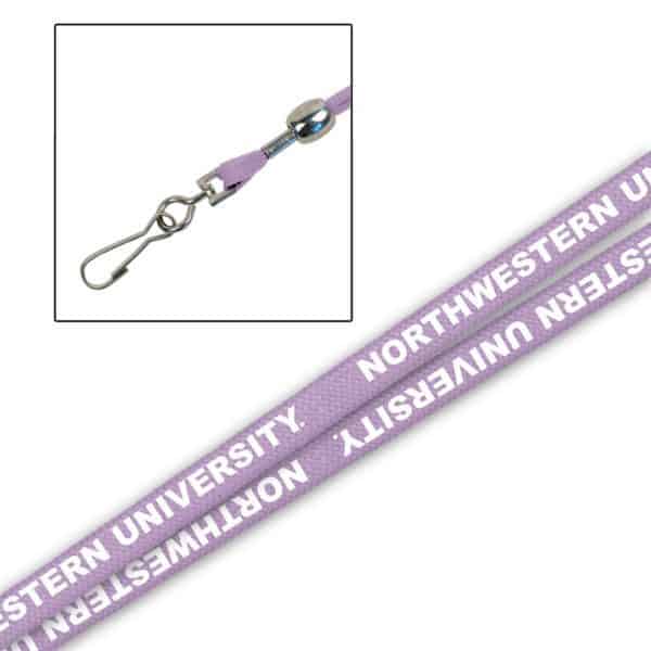 Northwestern Wildcats 5/8" Lavender Lanyard Printed with White "Northwestern University"