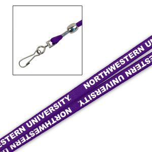 Northwestern Wildcats 5/8" Purple Lanyard with Printed White "Northwestern University"