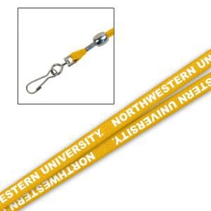 Northwestern Wildcats 5/8" Athletic Gold Lanyard Printed with White "Northwestern University"
