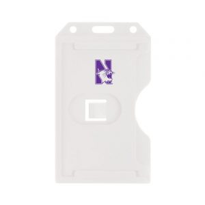 Northwestern Wildcats Side Slide Clear I.D. Holder with Purple N-CAT Print