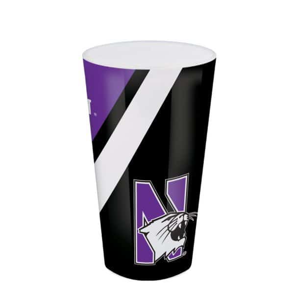 Northwestern Wildcats 16 OZ Colormax Pint Glass with Full Color Wraparound Print