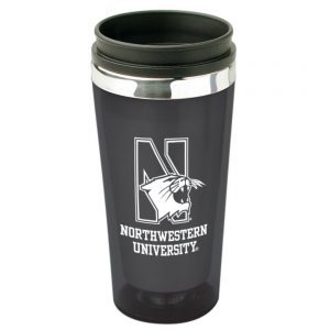 Northwestern Wildcats 16 OZ Black Acrylic Rainbow Tumbler Travel Coffee Mug