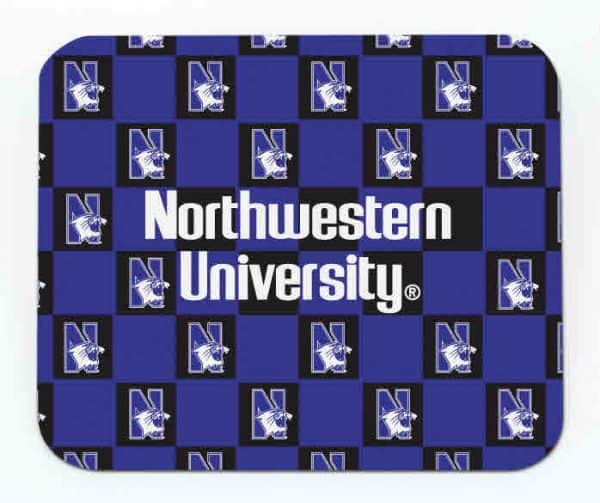 Northwestern Wildcats ColorMax Mouse Pad with Chercker Design