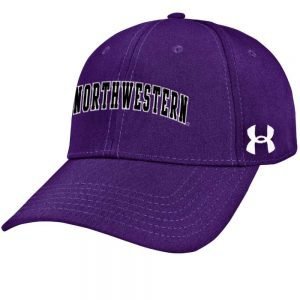 Northwestern Wildcats Under Armour Purple Adjustable Velcro-back Hat with Arched Northwestern Design