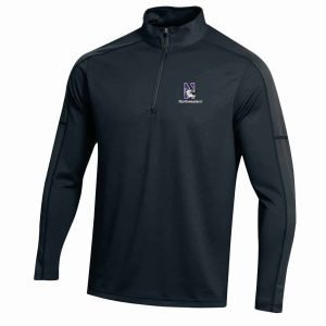 Northwestern University Wildcats Under Armour Adult Black Armour-2 Fleece 1/4 Zip