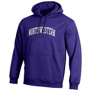 Northwestern University Wildcats Under Armour Purple Fleece Hood with Printed Arched Northwestern Design