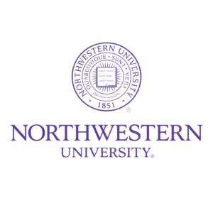 Northwestern University Wildcats Static Cling Inside Application Decal with Seal Design 4"X6.5"