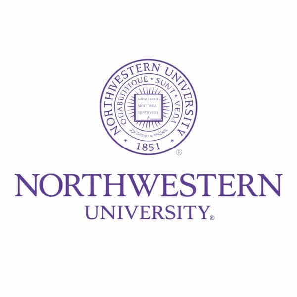 Northwestern University Wildcats Static Cling Inside Application Decal with Seal Design 4"X6.5"