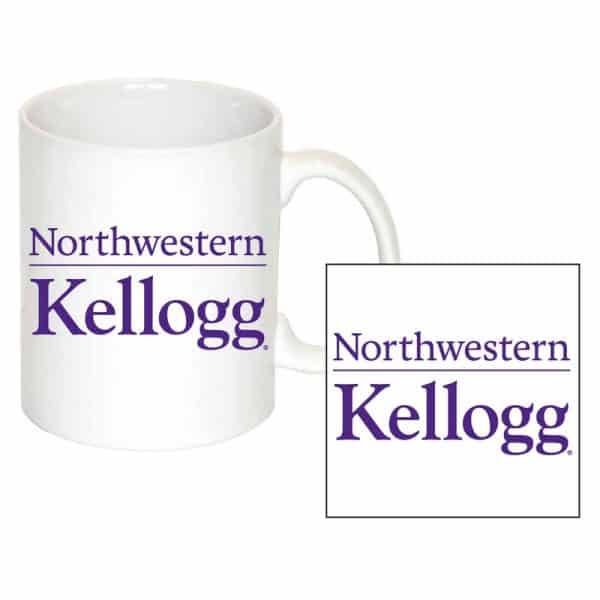 Northwestern University Wildcats 11 oz. White Ceramic Coffee Mug with Kellogg Design