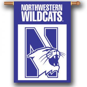 Northwestern University Wildcats Two-Sided Premium Banner Flag 28"X40"