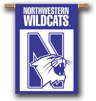 Northwestern University Wildcats Two-Sided Premium Banner Flag 28"X40"