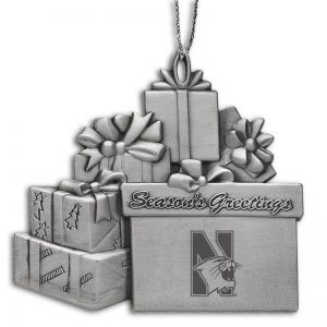 Northwestern University Wildcats Gift Assortment Pewter Ornament with Mascot Design