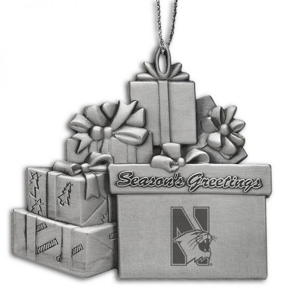 Northwestern University Wildcats Gift Assortment Pewter Ornament with Mascot Design