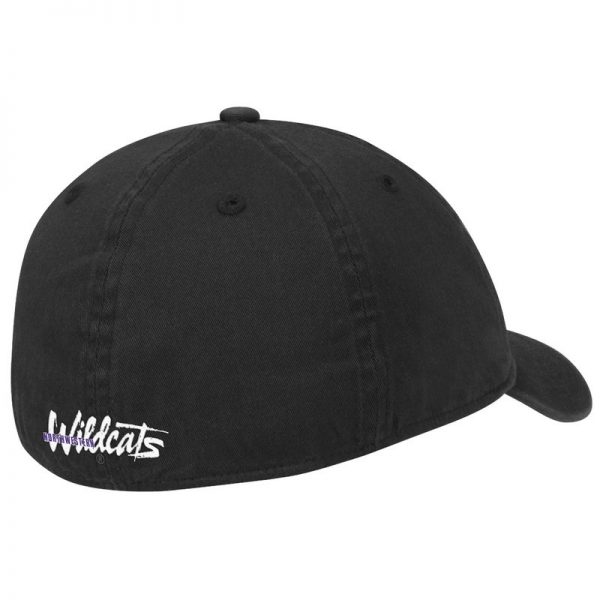 Northwestern University Wildcats Black Unconstructed Flexfit Adidas Hat With Stylized N Design - Image 3
