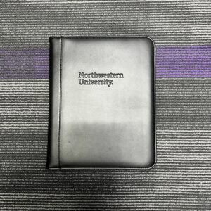 Northwestern University Wildcats Black Portfolio with Embossed Northwestern University