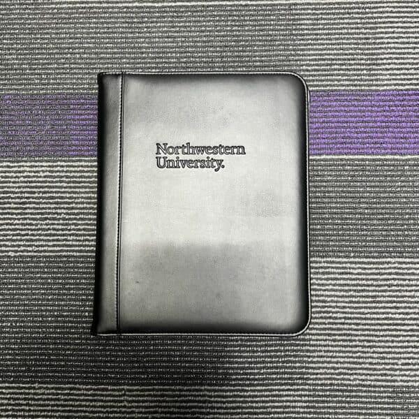 Northwestern University Wildcats Black Portfolio with Embossed Northwestern University