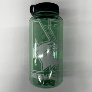 Northwestern University Wildcats 32 oz. Sage Tritan Wide Mouth Nalgene Water Bottle with N-Cat Design